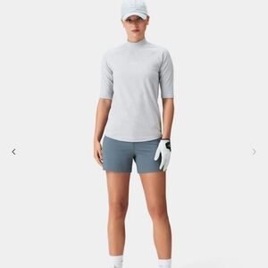 NWT Zoe Light Grey Mock Neck Shirt Size Small